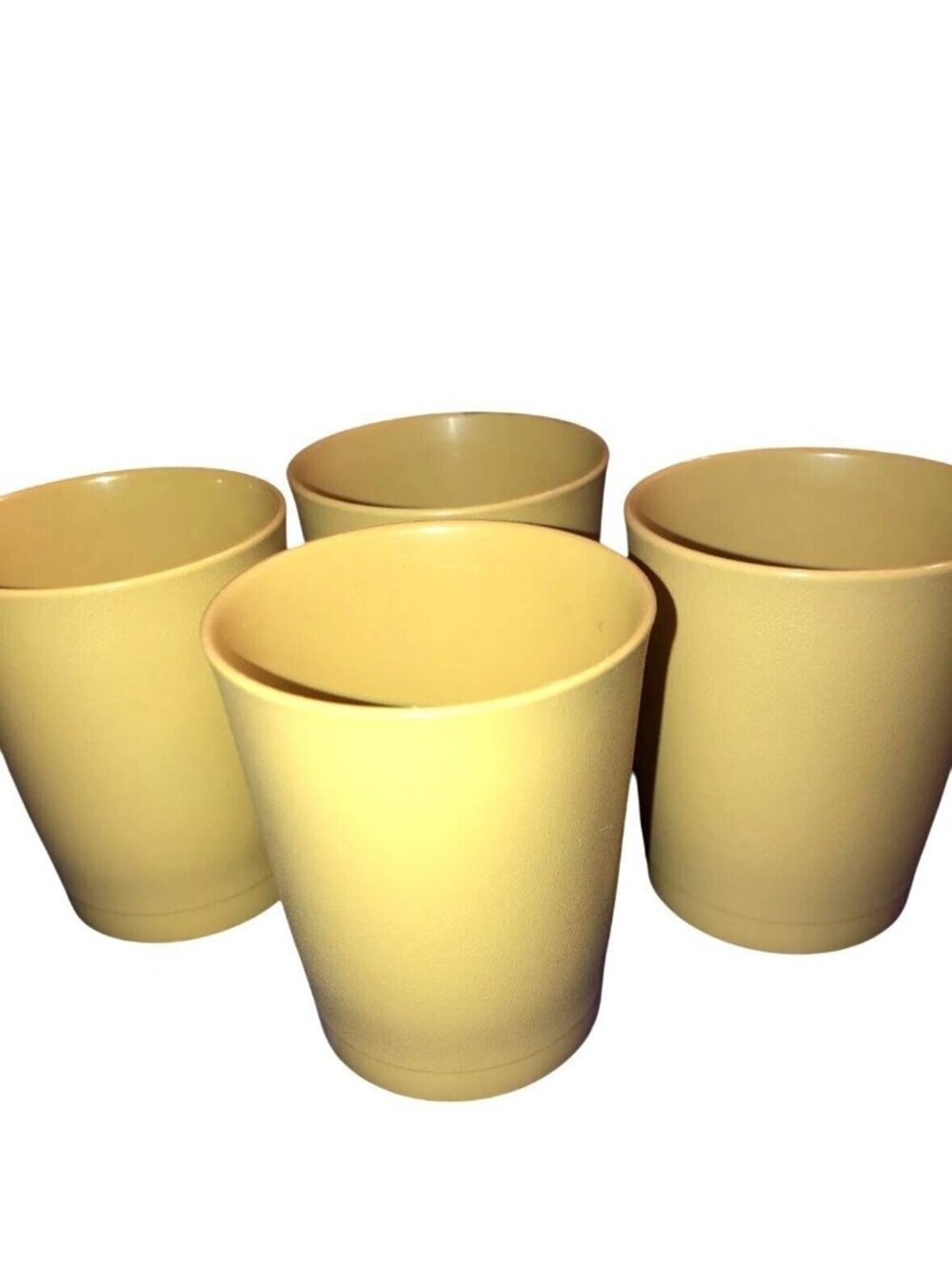 Tupperware 6 Oz Kids Juice Harvest Gold 4 Tumblers Cups Vintage 1251 USA No Lids